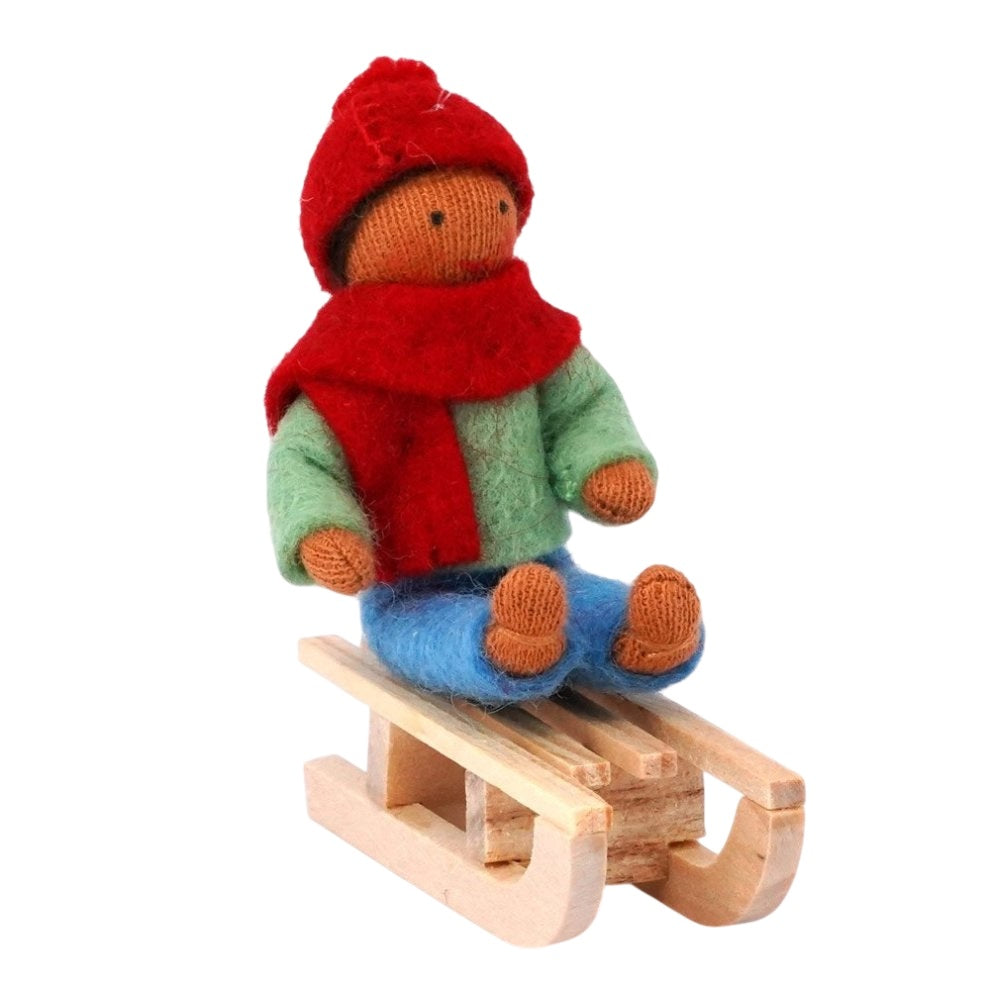 Boy on Sleigh Ornament