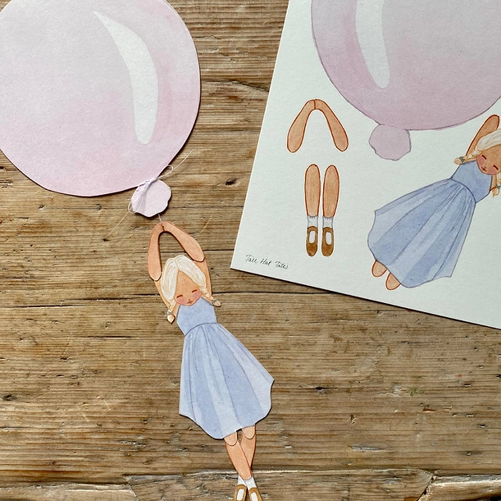 DIY Menina Balão Rosa Claro