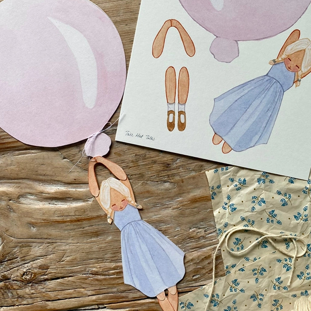 DIY Menina Balão Rosa Claro