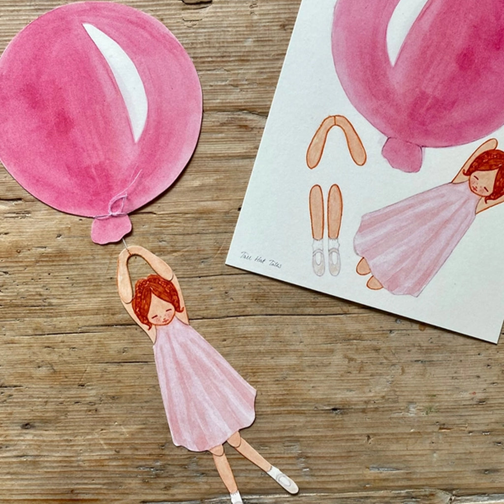 DIY Menina Balão Rosa Forte