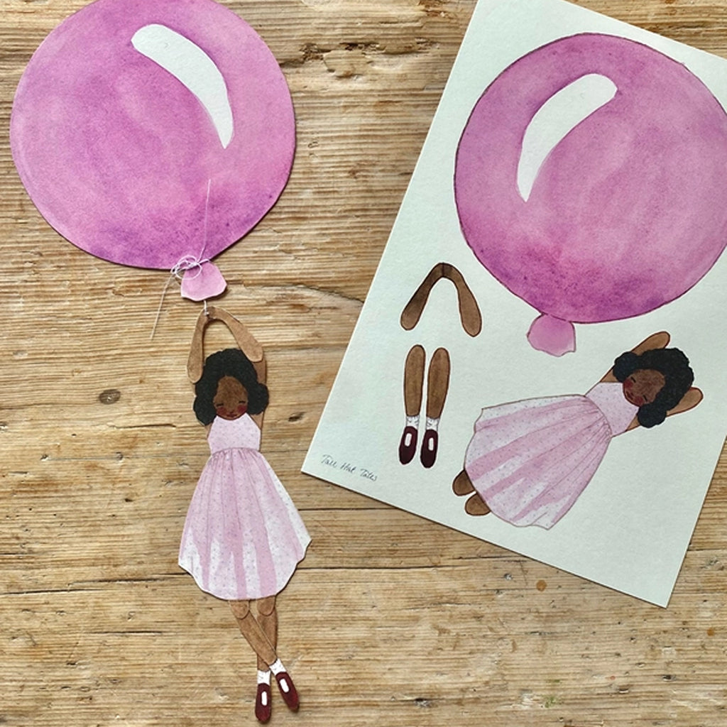 DIY Menina Balão Lilás