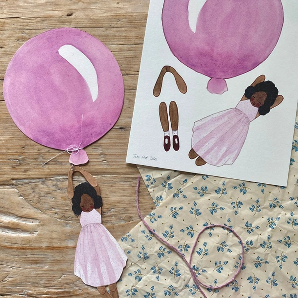 DIY Menina Balão Lilás