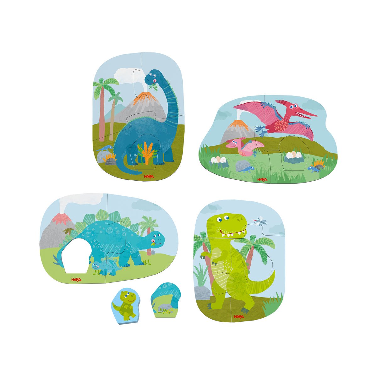 4 Puzzles Dinossauros