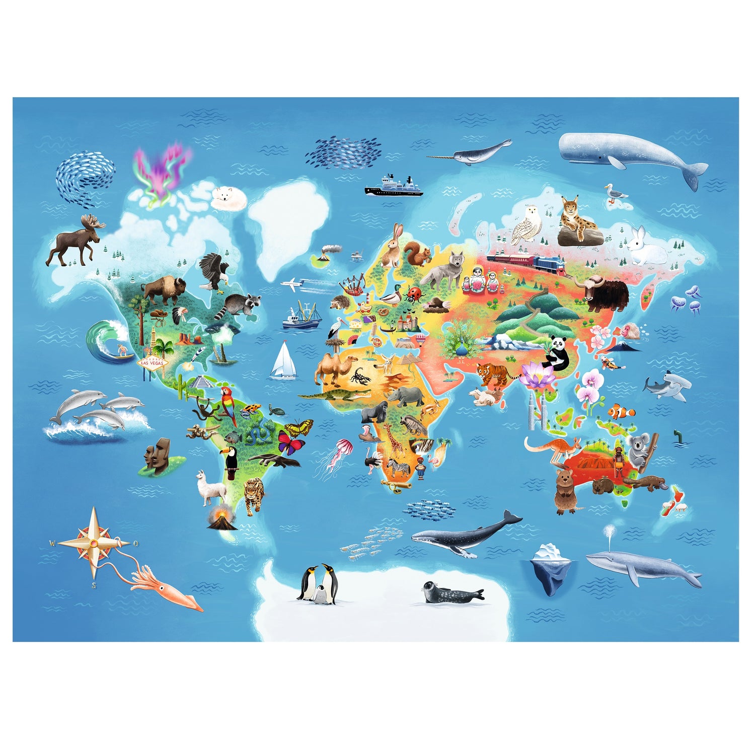 World Map Puzzle 100 Pieces