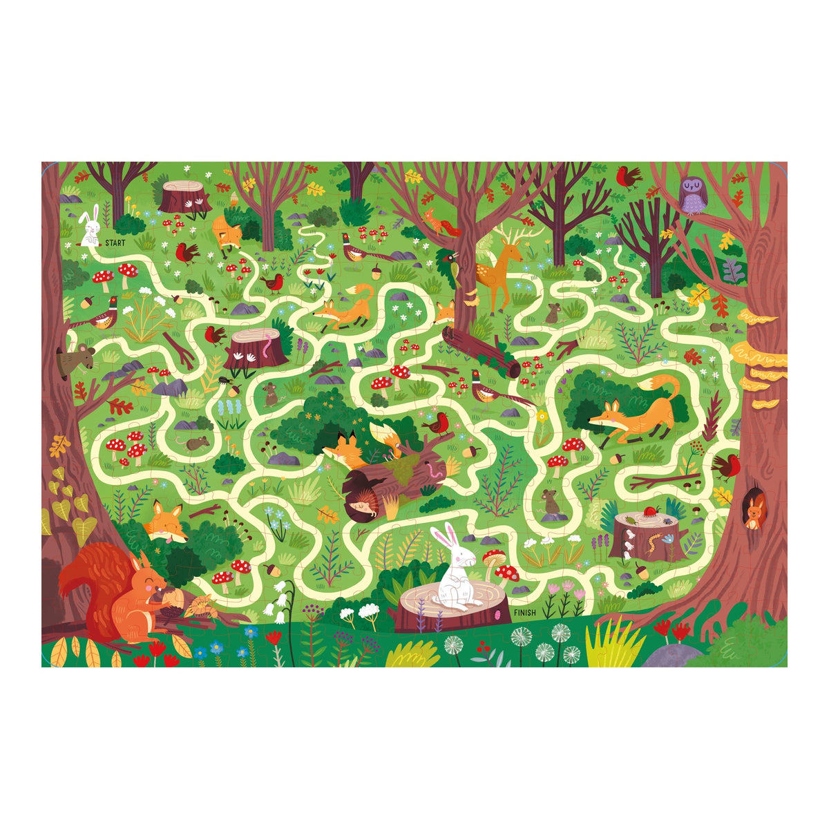 Forest Maze 300-piece Puzzle and Book