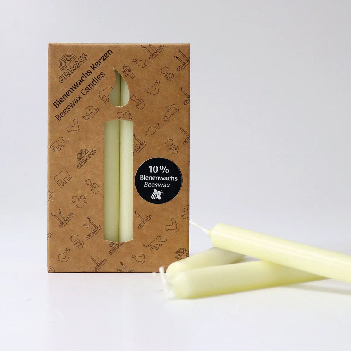 12 Velas Creme Cera Abelha