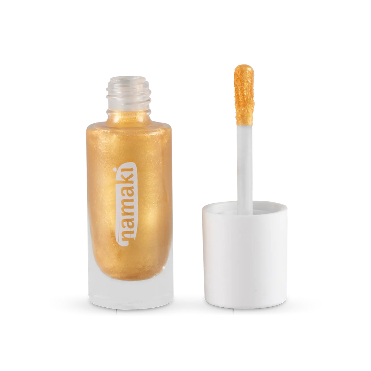 Gel com Glitter Dourado