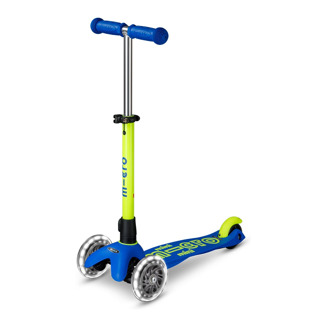 Trotinete Mini Foldable LED Azul e Amarela