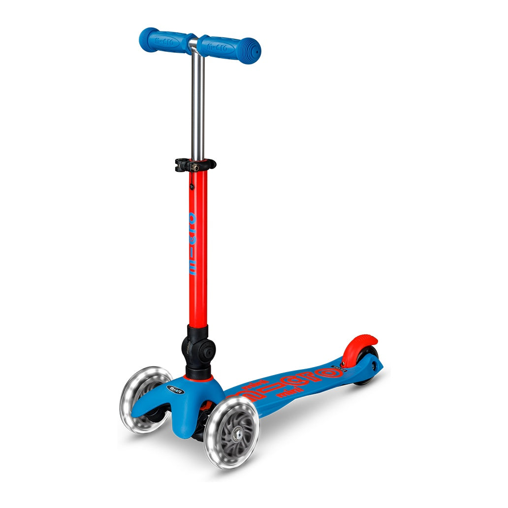 Trotinete Mini Foldable LED Azul e Laranja