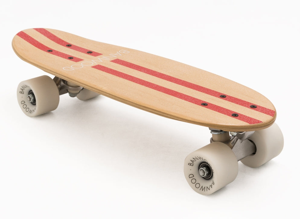 Skateboard with Red Stripes