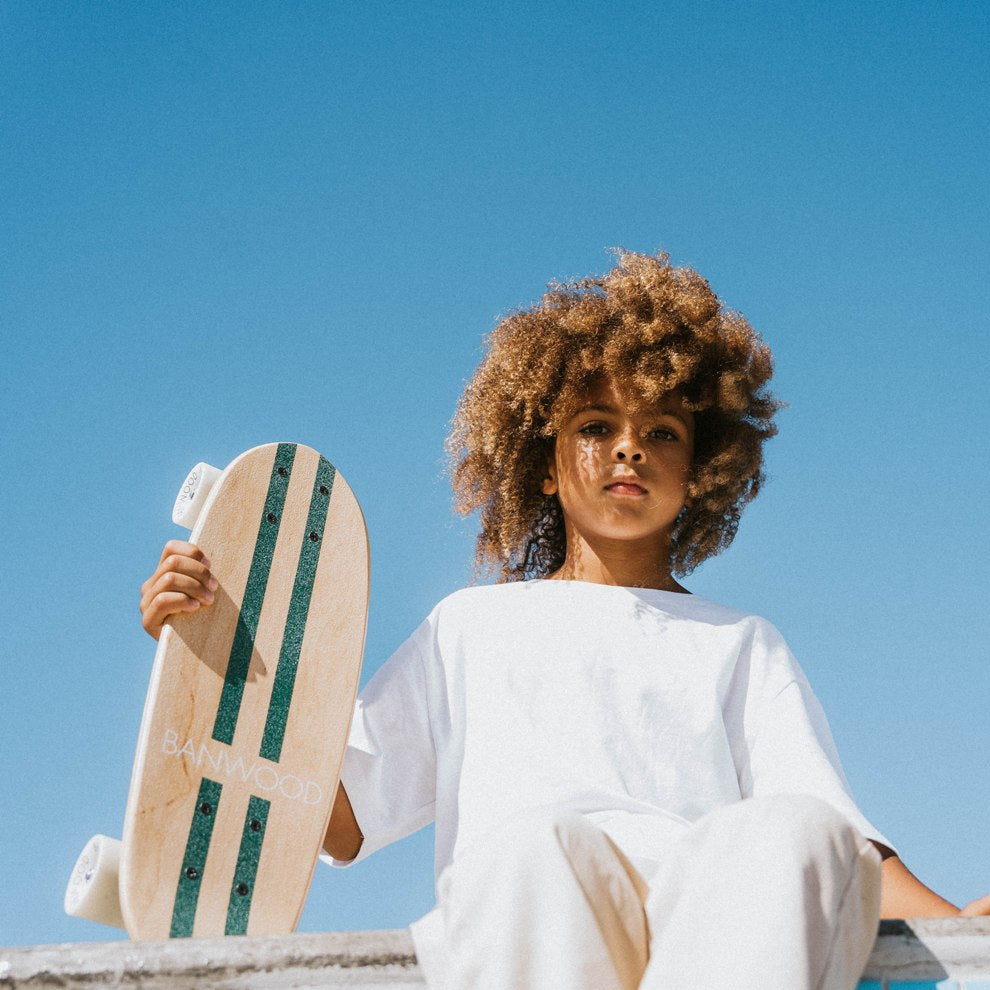 Green Stripes Skateboard