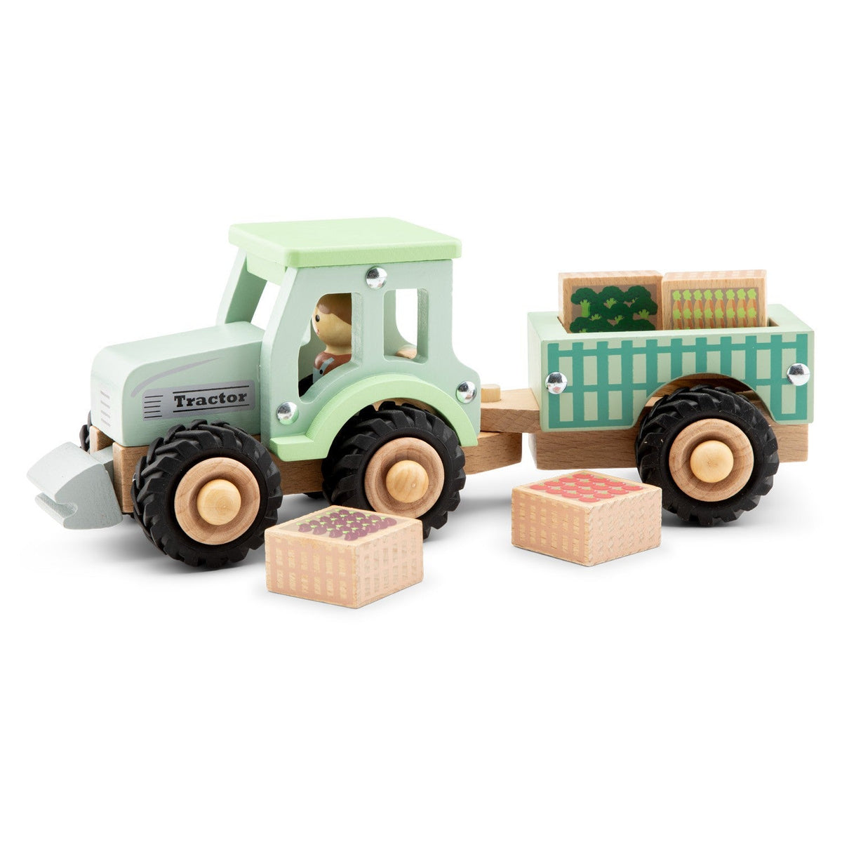 Tractor com Atrelado de Legumes