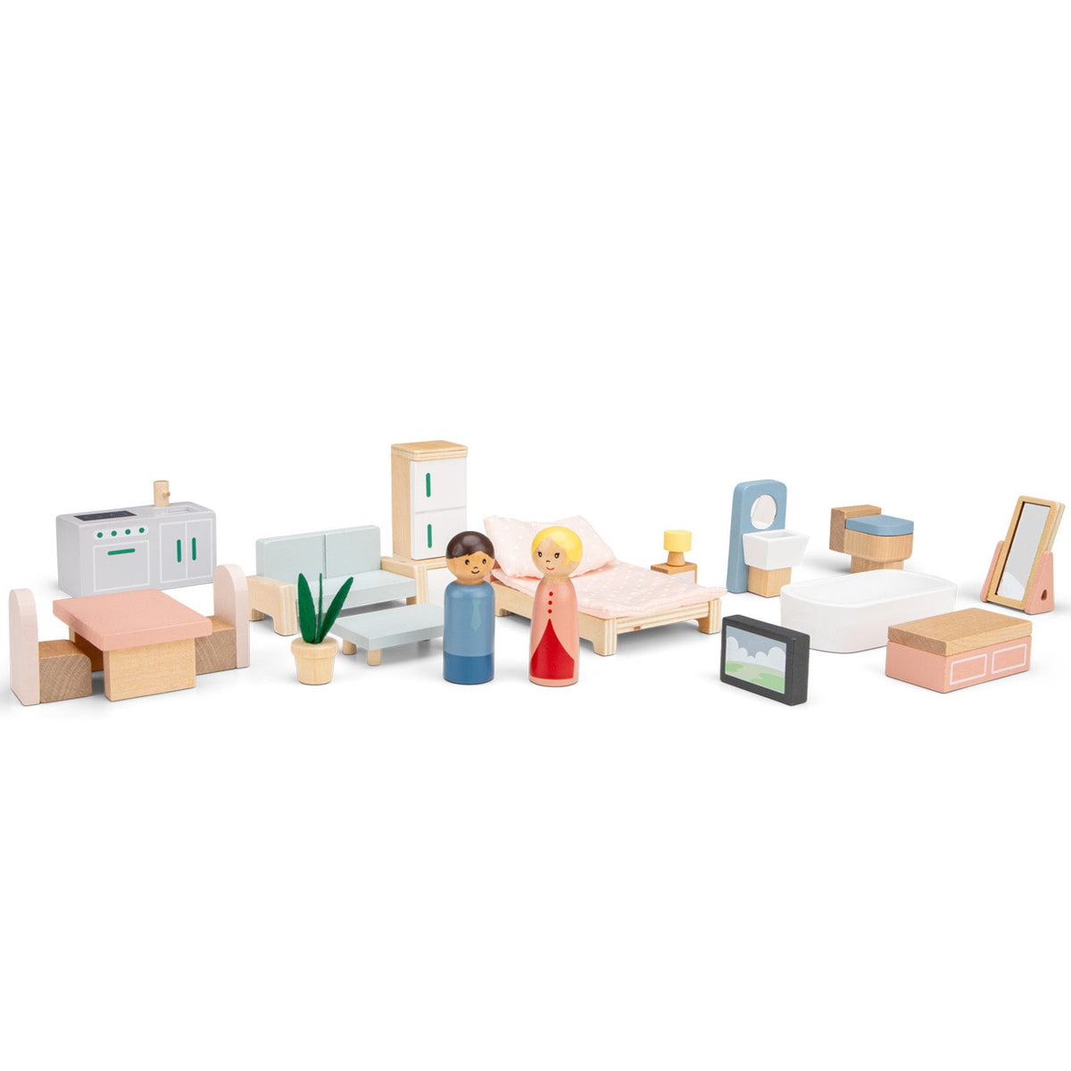 Mini Casa de Bonecas com Móveis