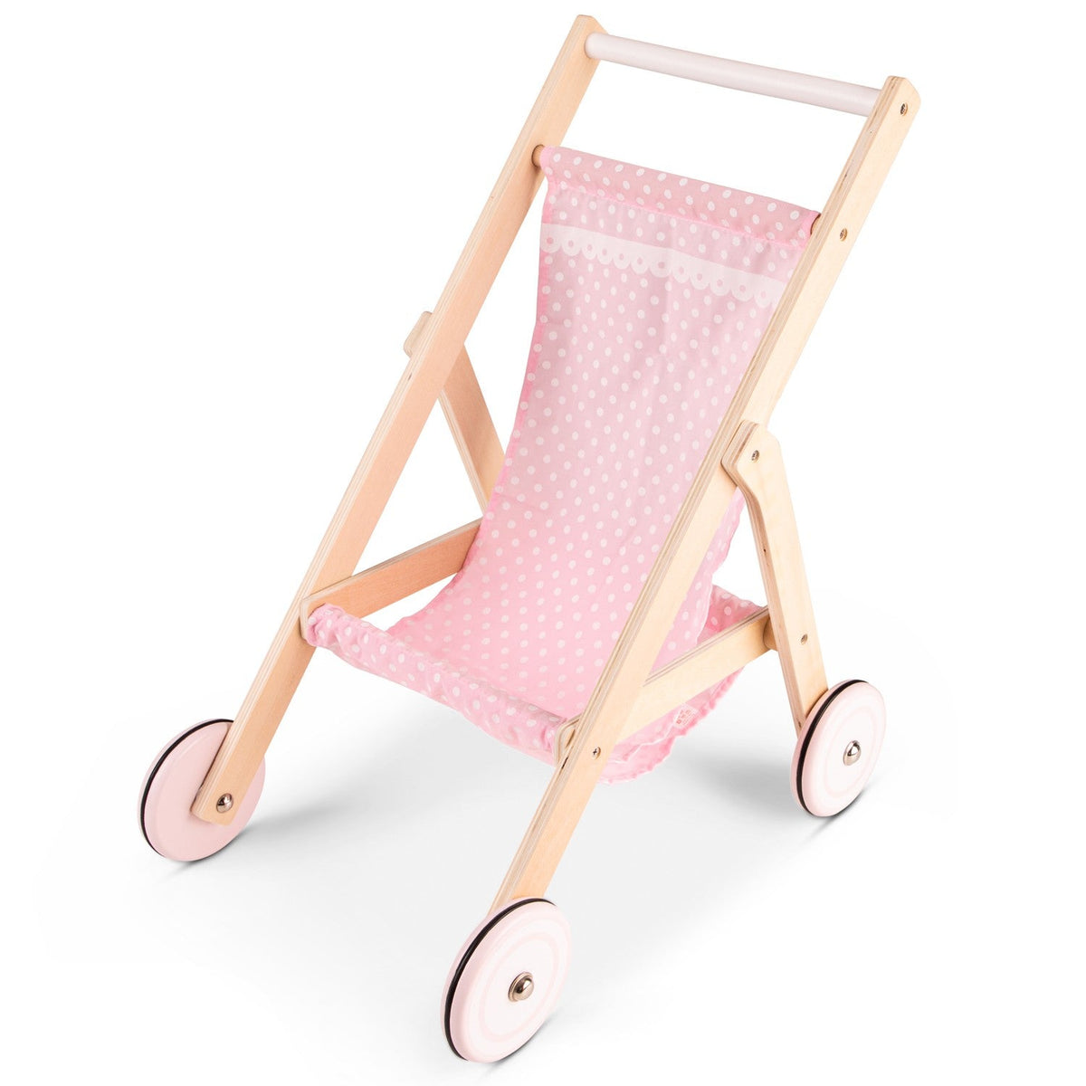 Carrinho de Boneca Cor-de-Rosa
