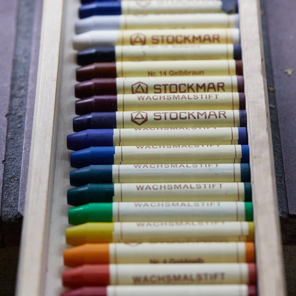 Wooden box 24 Beeswax Crayons