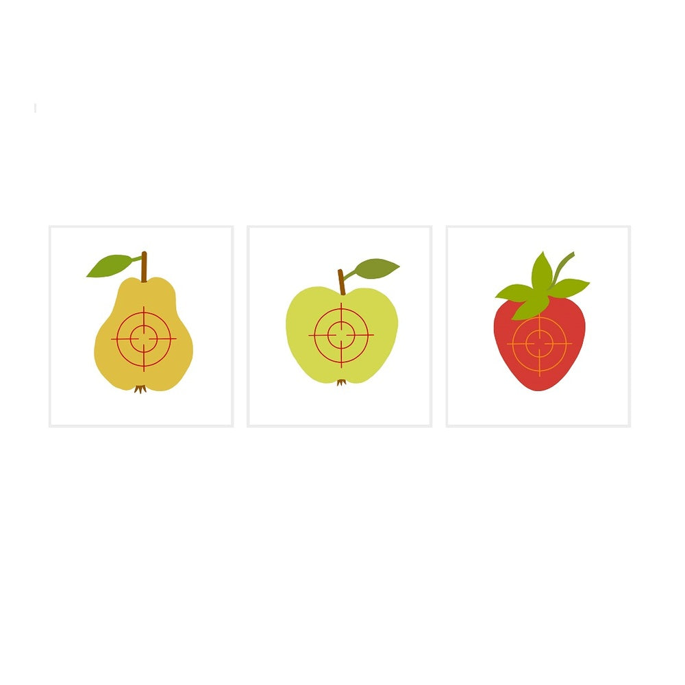 3 Mini Alvos Fruta