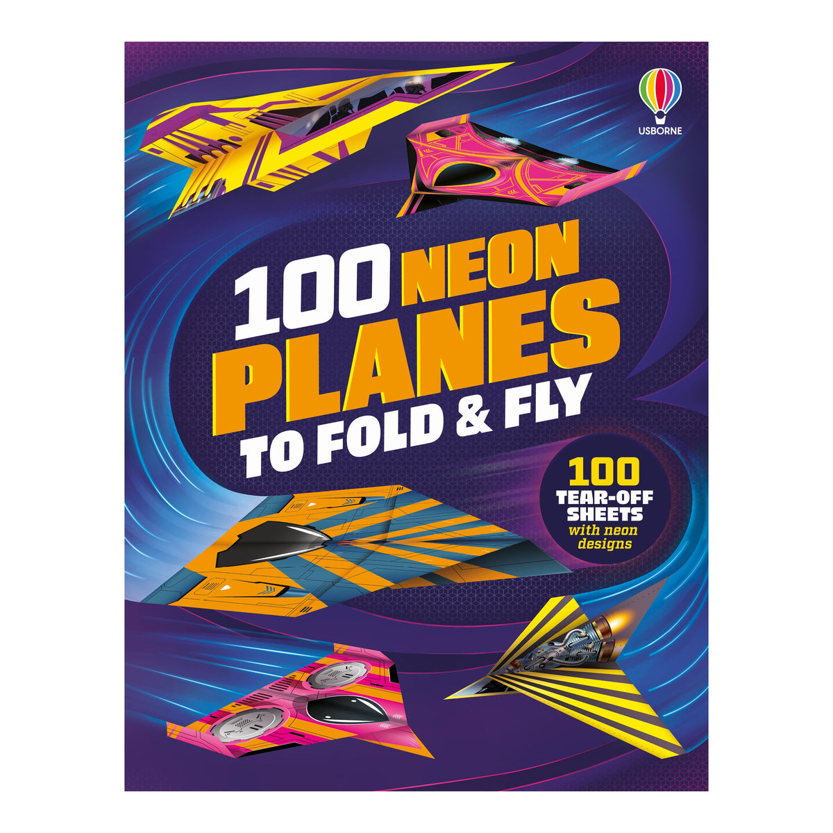 100 Neon Planes to Fold and Fly