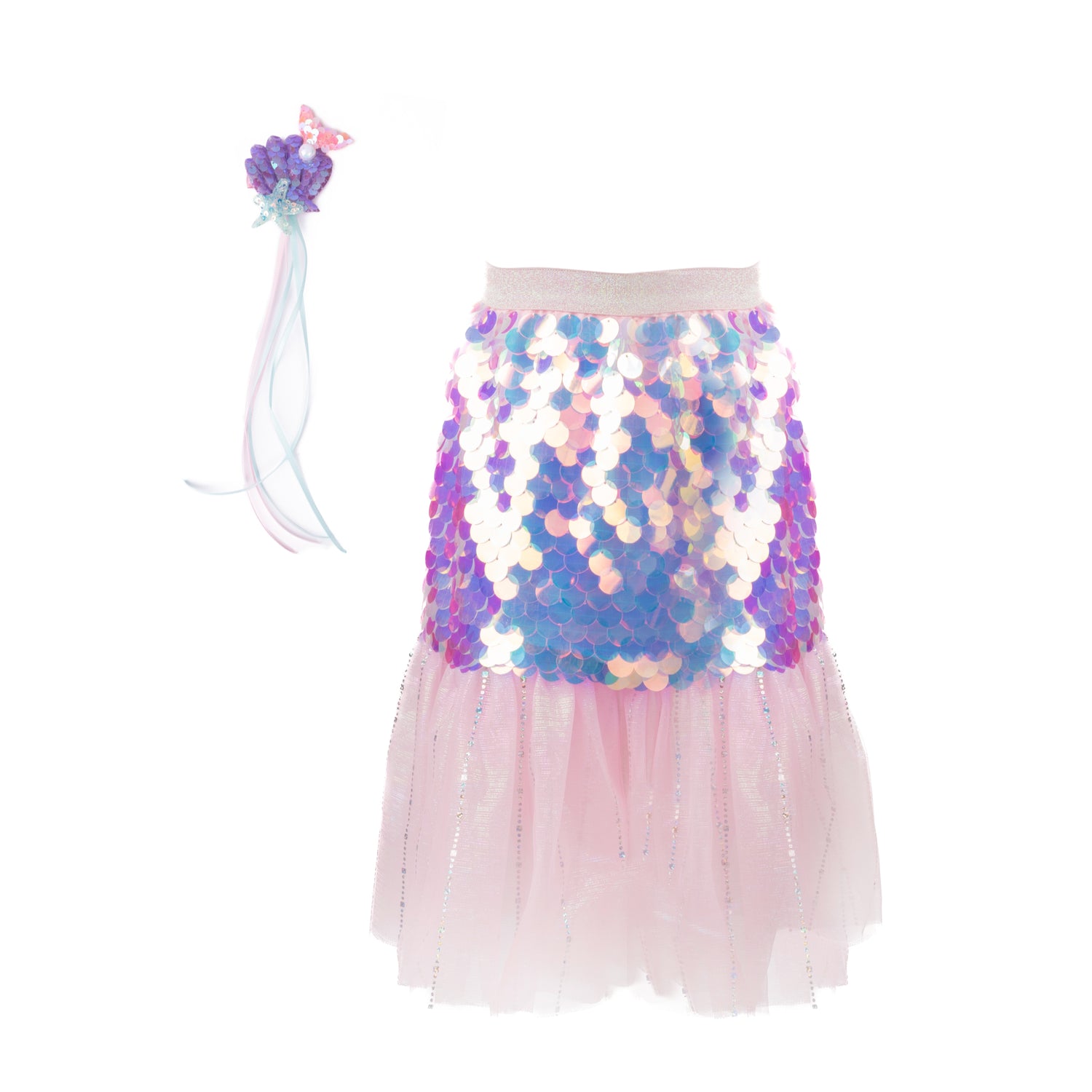 Saia e Gancho de Sereia Pink