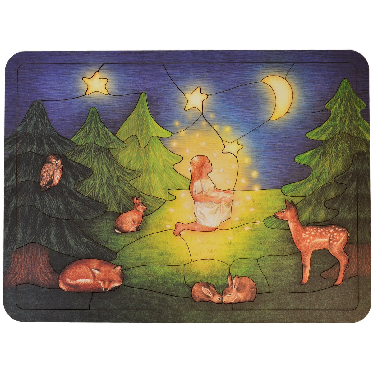Puzzle de Madeira Menina das Estrelas