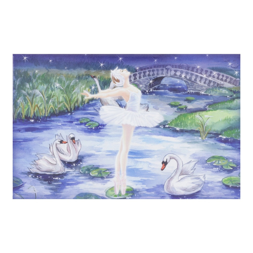 Large Swan Lake Musical Jewellery Box