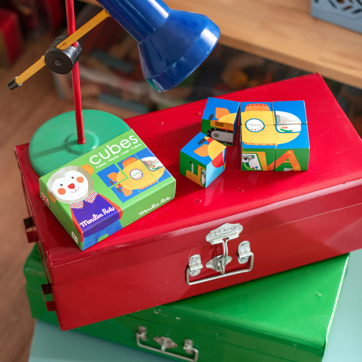 Puzzle de Cubos Veículos