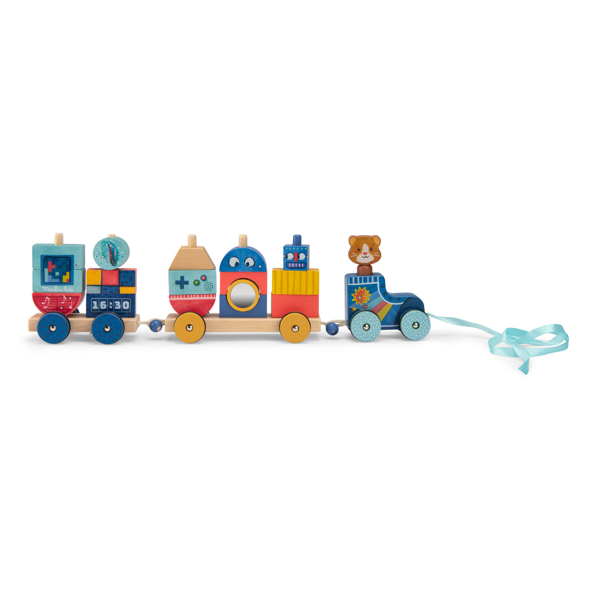 Comboio de Encaixe e Puxar Puce & Pilou