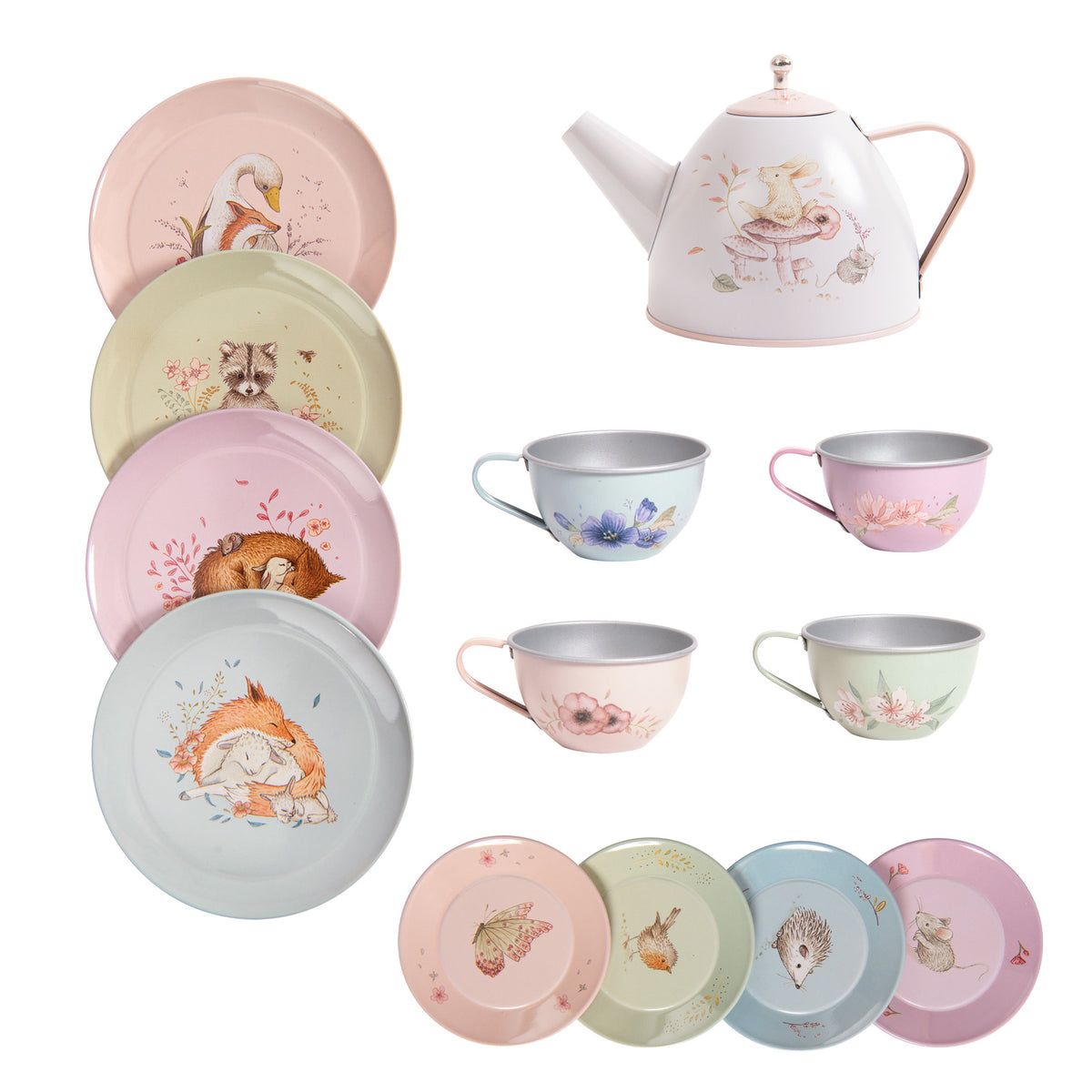 Suitcase with Les Rosalies Tea Set