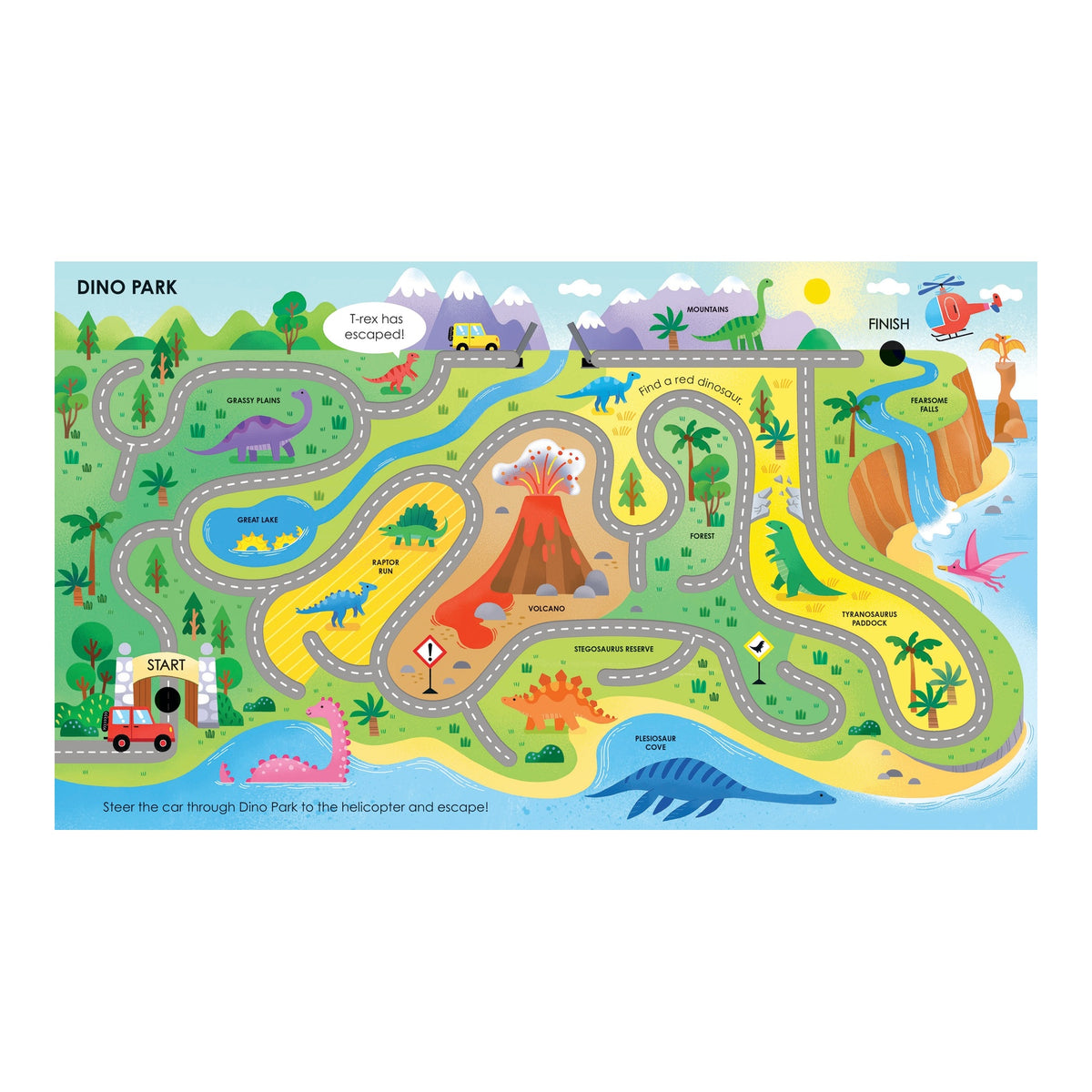 Fingertrail Dinosaur Mazes