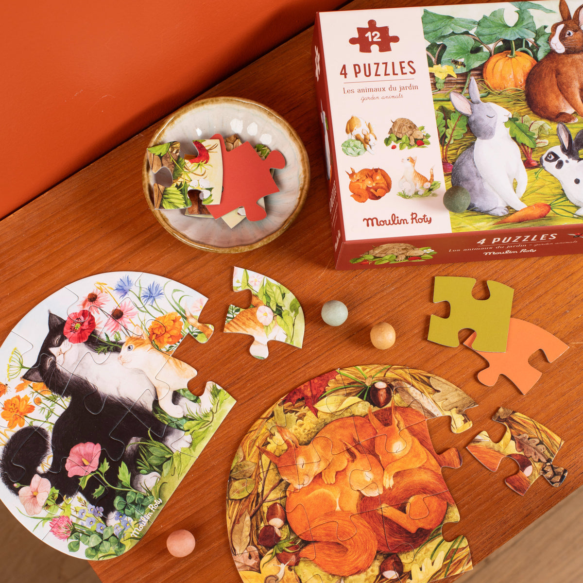 4 Puzzles Animais 12 peças