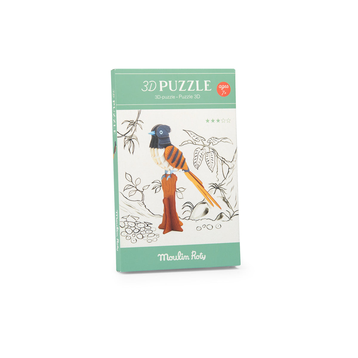 Puzzle 3D Papa-moscas-do-paraíso