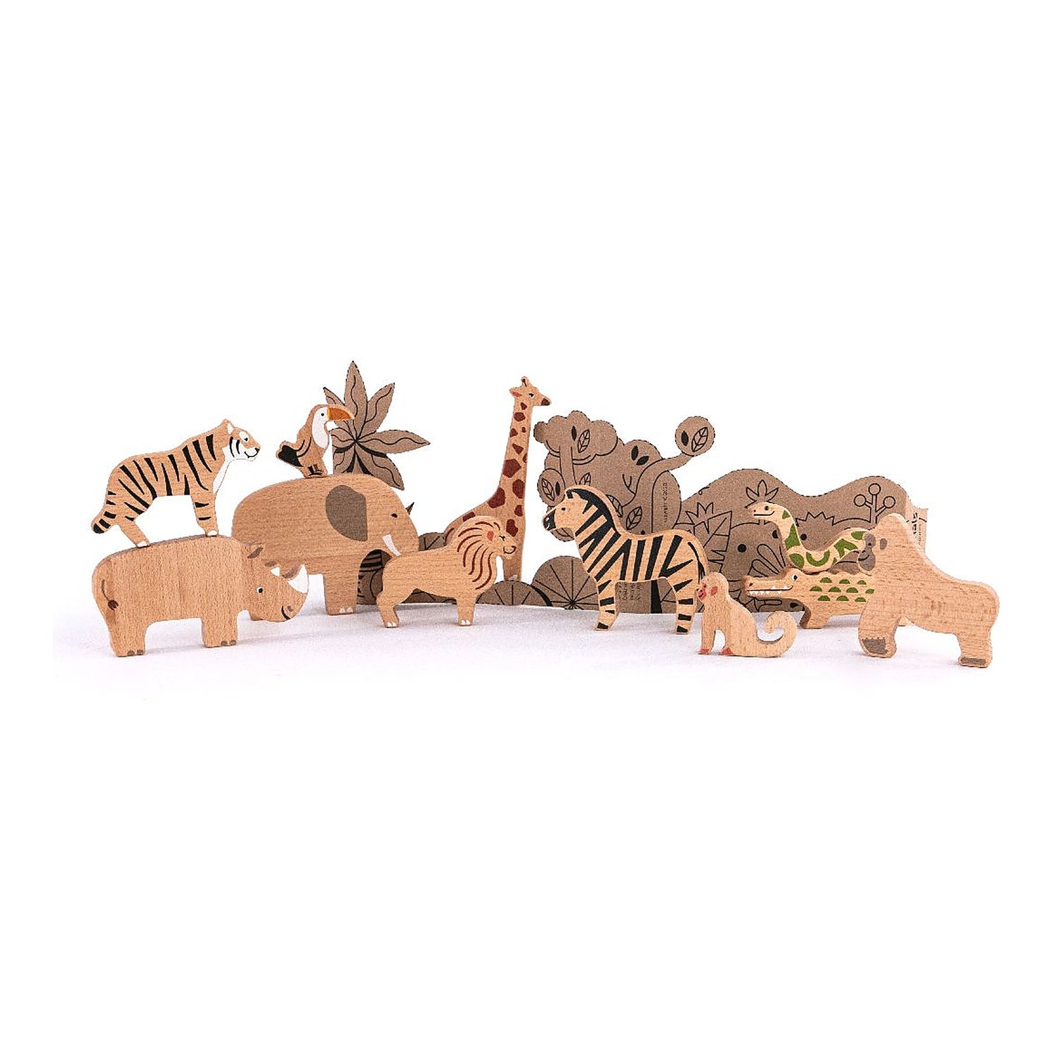 Conjunto de Animais da Selva