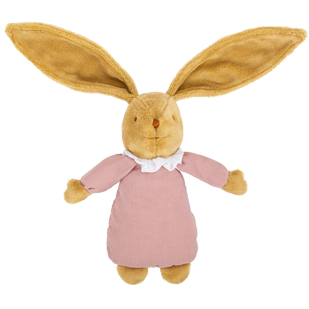 Linen Pink Rabbit Music Box
