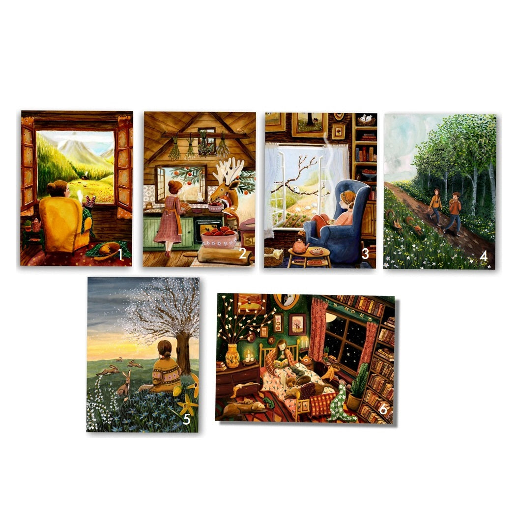 Spring Postcards Illustrator