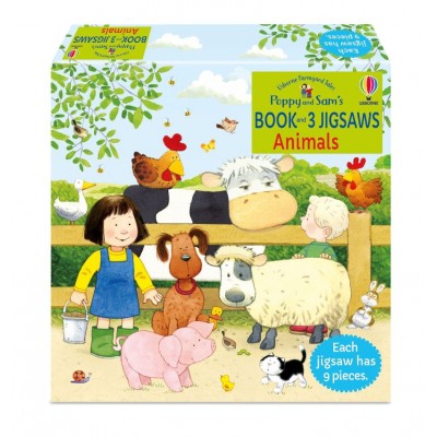 3 Puzzles e Livro Animals 9 peças