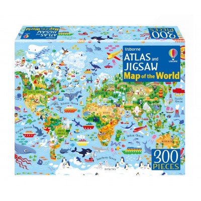 Puzzle e Atlas Map of the World 300 peças